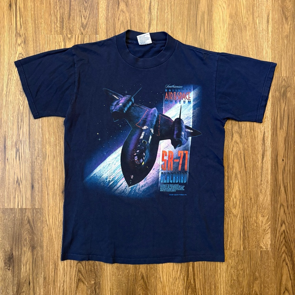Navy blue Vintage Air and Space SR-71 Blackbird Jet Air Force Spaceship T-shirt